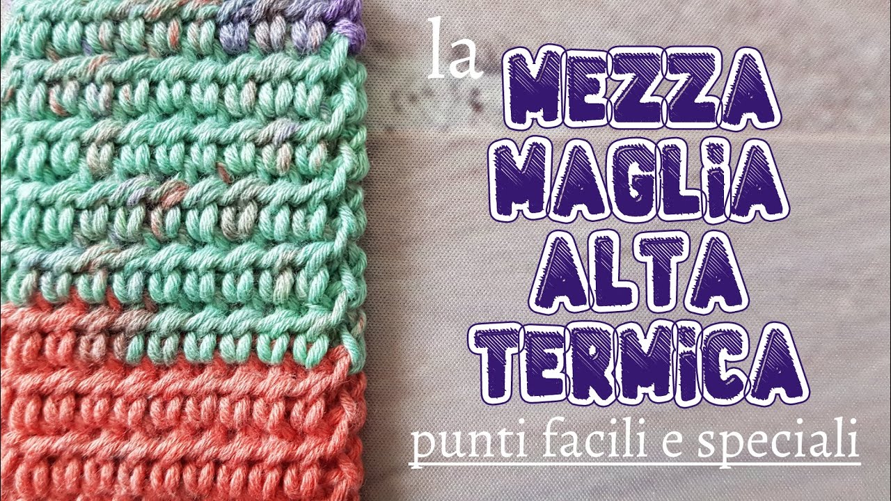 uncinetto punti facili - mezza maglia alta termica
