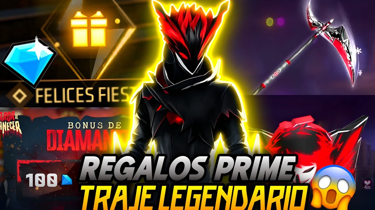 RAPIDO! ASI SON LOS NUEVOS REGALOS PRIME FELICES FIESTAS 🎁 | BONUS DE DIAMANTES Y TRAJE LEGENDARIO 🔥