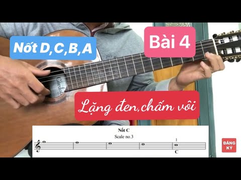 Video (Bài 4 )Tự Học Guitar Cơ Bản -Học Nốt Nhạc D,C,B,A... - YouTube