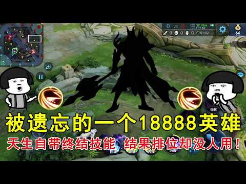 王者荣耀：被遗忘的一个18888英雄，天生自带终结技能，结果排位却没人用！
