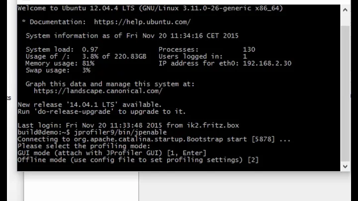 Remote profiling through an SSH tunnel with JProfiler (HD)