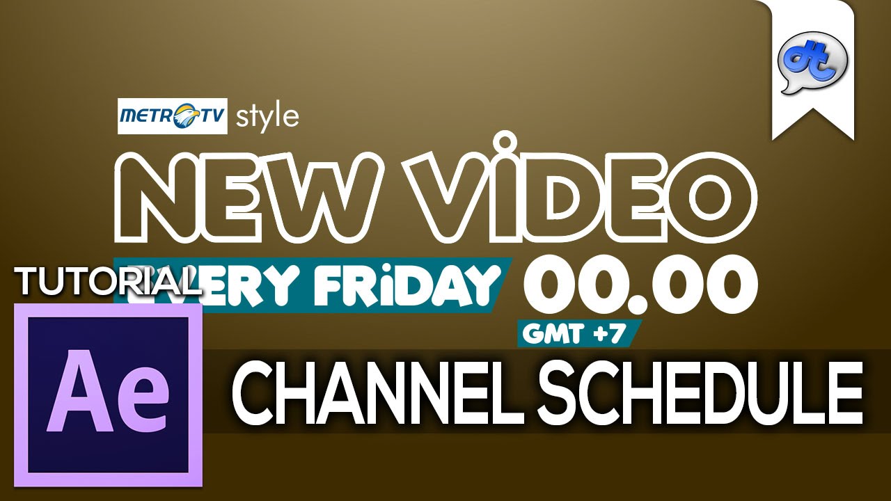 Adobe After Effects | TUTORIAL #28 : CHANNEL SCHEDULE (Bahasa Indonesia ...