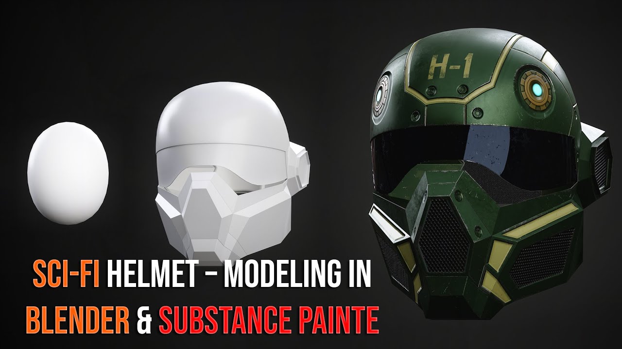 Modeling a Sci-Fi Helmet in Blender – Hard Surface Workflow Tutorial # ...
