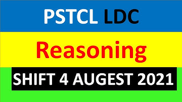 PSTCL LDC | Shift 1 | 4 Augest 2021 | Reasoning | Previous Question | By Prince Aggarwal | Yadu