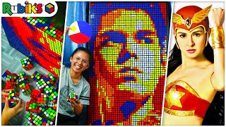 I MADE PORTRAITS OF SUPERHEROES WITH 273 RUBIK'S CUBES | Creative Mosaic with 3x3 Magic Cubes screenshot 5