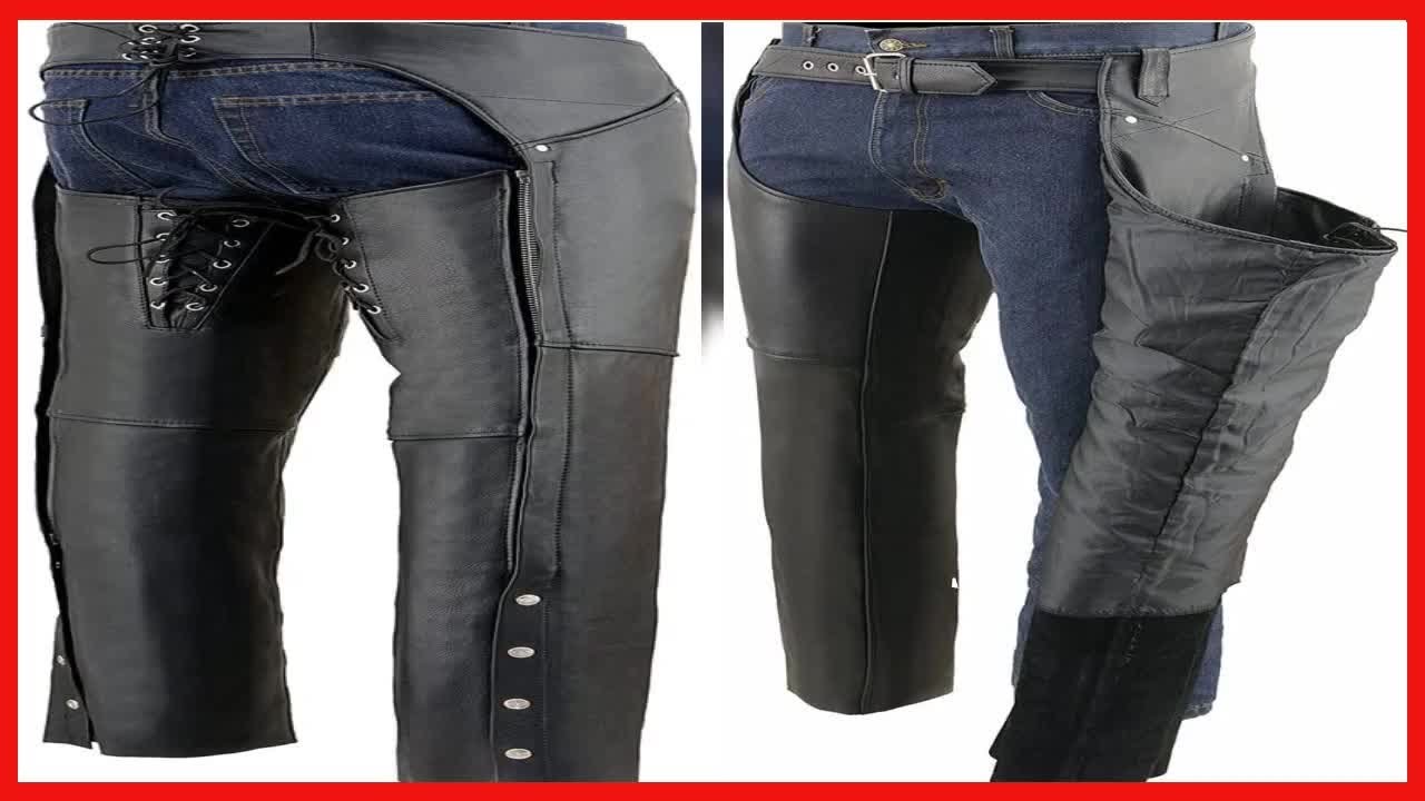 Chaps En Cuir Noir Vintage UNIK Pour Femme - Taille S, état Excellent, Réglable
