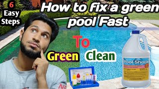 How To Clear A Green Pool Fast Green To Clean Pool Water In Hindi