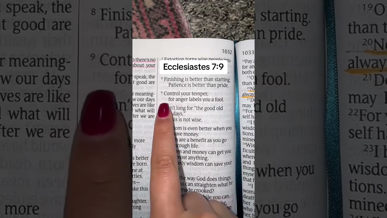 Guard Your Heart from Anger! ⚡ | Ecclesiastes 7:9 