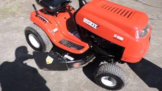 Finished the deck and mounted it on the Huskee lawn tractor.