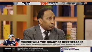 ESPN FIRST TAKE | Stephen A. on Adan Schefter "reactions" Where will Tom Brady be next season?
