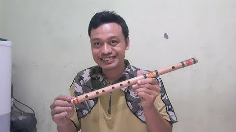 Latihan main suling bambu Lagu Pria idaman menggunakan tempo metronome