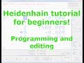 Heidenhain - Let's get started! - Lesson 1 - Tutorial #1