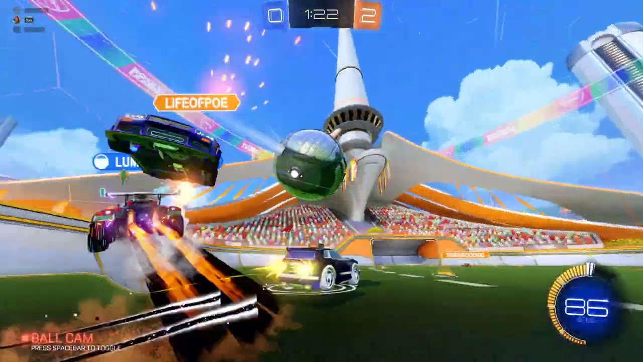 Rocket League Ranked: My Best Dribble Goal (Extremely Lucky)