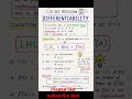 *Differentiability Class 12 | 10 Sec Revision | LHL = RHL Condition Explained*🔥🔥🔥