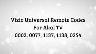 Celebrity Vizio Universal Remote Codes Profile