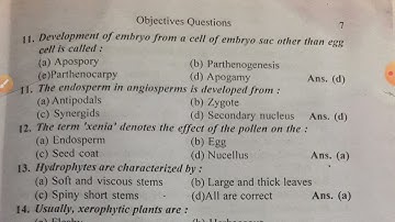 bsc part 2 botany subsidiary vvi questions #lnmu  video no 2 #anatomy and embryology