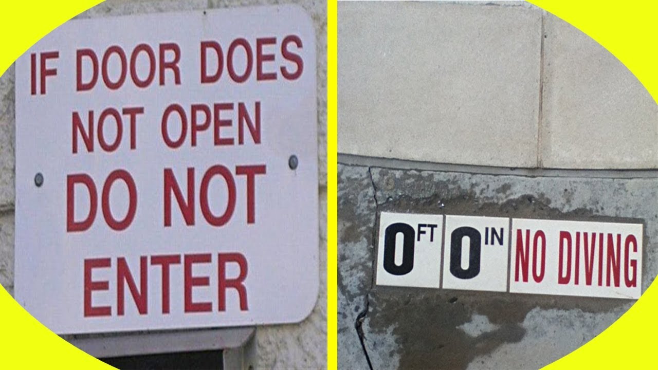 Useless Invention Sign The Most Useless Signs Ever Made - YouTube