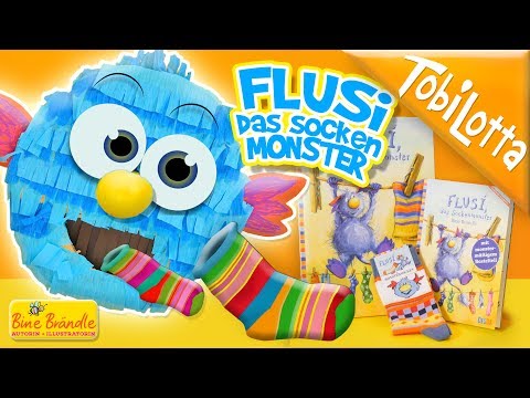 DIY Bine Brändle - Flusi Sockenmonster Kindervideos Kinderfilme Kinder basteln 157
