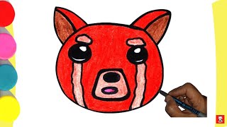 How to draw red panda face | Red Panda Drawing, Painting, Coloring for Kids & Toddlers,