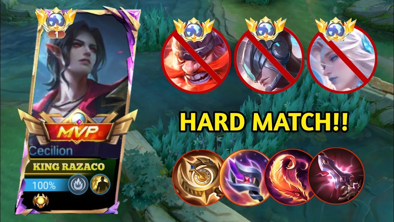 CECILION VS ALPHA + FRANCO + AURORA IN SOLO RANKED I MLBB - YouTube
