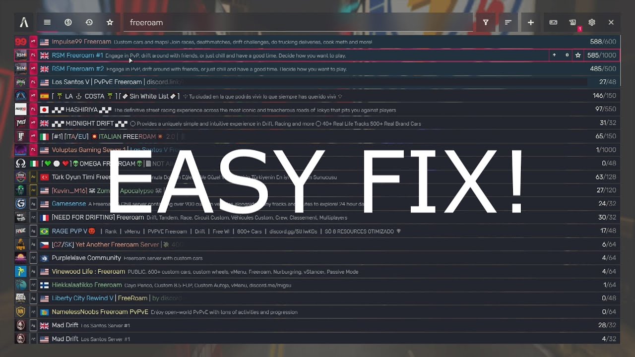 Fivem Server List Not Loading - Easy Fix!