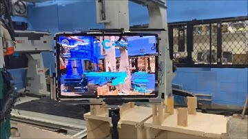 LIH-WOEI 5 Axis CNC Router AR Simulation - woodworking CNC machinery, AR模擬機器運作，智能化五軸加工機