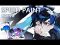 【イラストメイキング】いつも通り青と黒の絵を描く魚【ゆっくり実況】