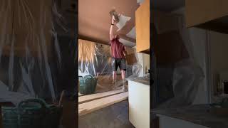 Board and plaster water damaged kitchen #lifeisbutadream #diy #kitchen #homerenovationtips #home