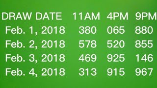 3d Lotto Result History February 2018  3d Swertres Result