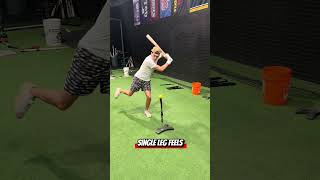 Single leg swings off the tee force you to prove you can stay stacked and stay rear legged