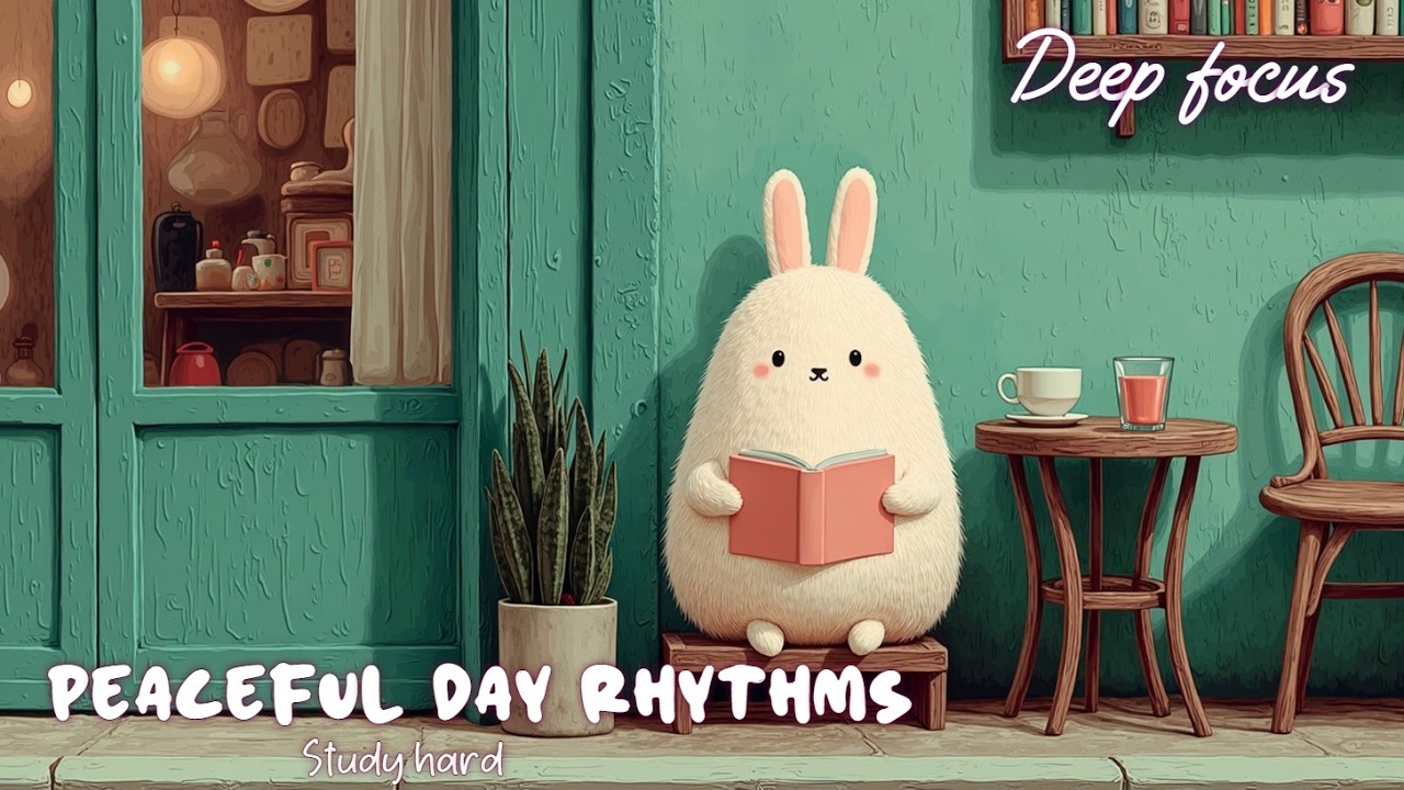 Весенний чилл лоу-фай – Спокойная атмосфера кафе 🌸 | Rabbit Lofi Society