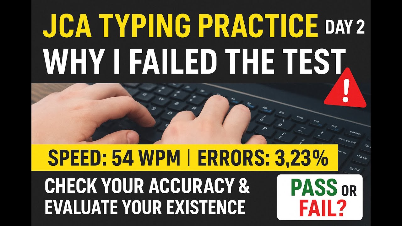 Why My 54 WPM Typing Speed FAILED the Supreme Court JCA Test! | I WAS TOO FAST TO FAIL?