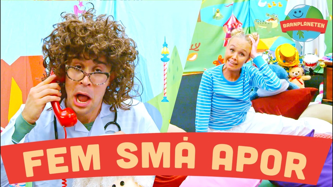 Fem små apor - Kompisbandet - YouTube
