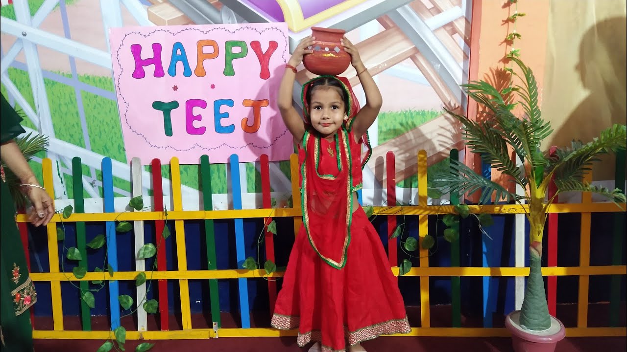 Teej celebration in Saar Kids Pre School, Kurukshetra.