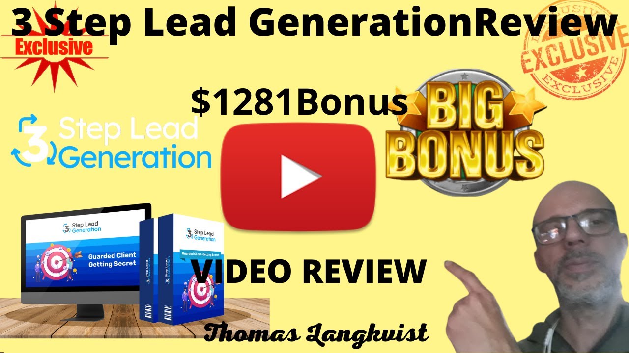 3 Step Lead Generation Review, dont get it without my 🔥bonuses🔥A Reliable Sustainable Income