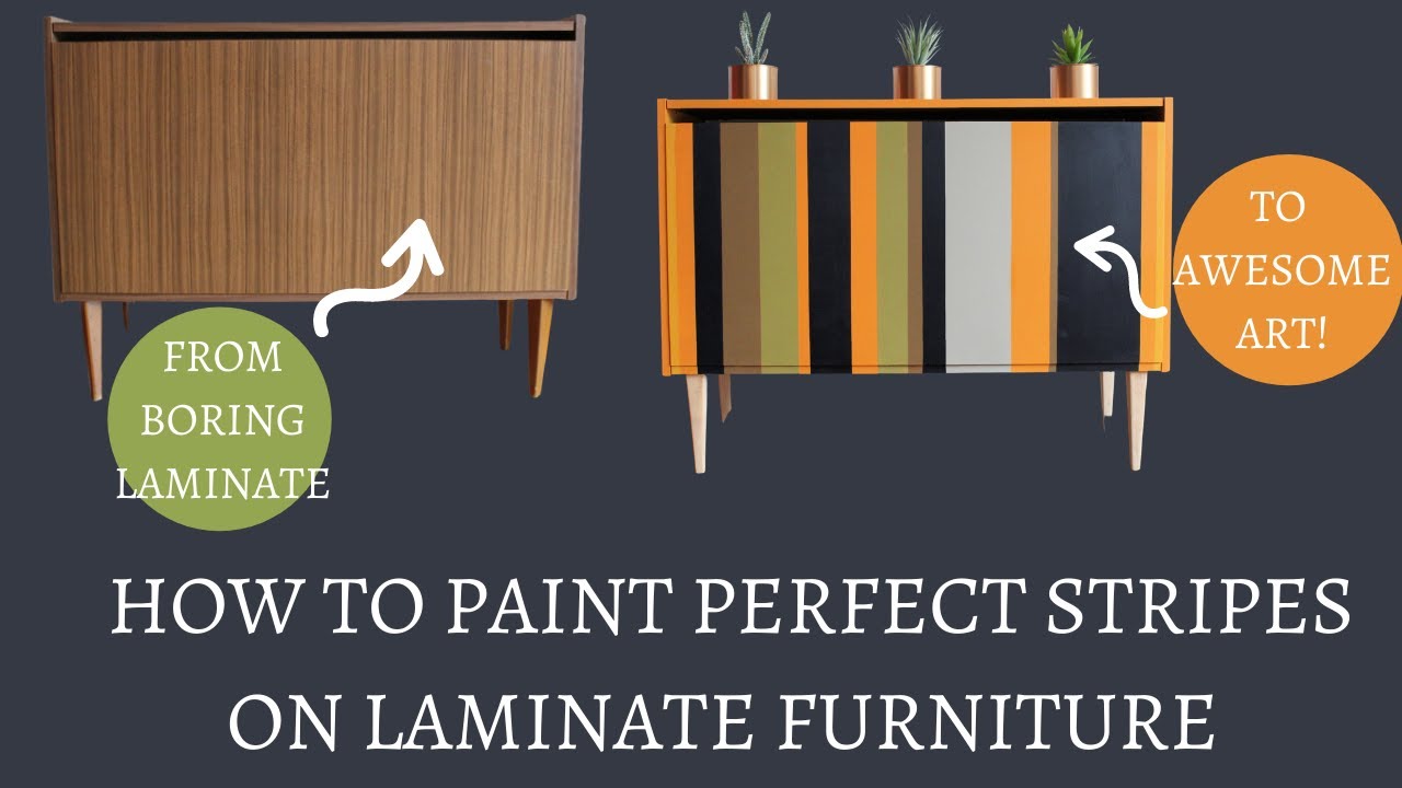 Learn How To Paint Perfect Stripes How To Paint Laminate Furniture
