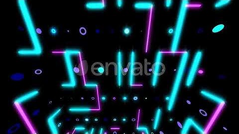 Neon Flickering Glowing Abstraction 2 | Motion Graphics - Envato elements