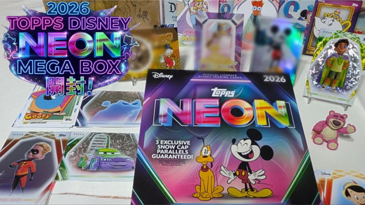 開封】まさかのリアルコイン！？ 2026 Topps Disney Neon Mega Box