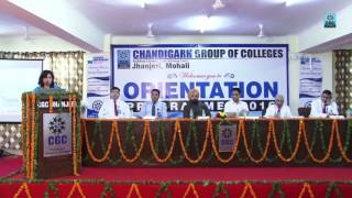 Orientation Programme 2016 @ CGC Jhanjeri