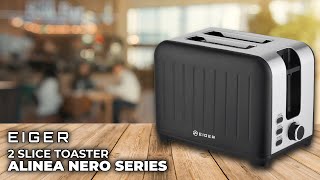 2 Slice Stainless Steel Toaster | Alinea Nero Series | Eiger Living