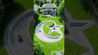 How to build a flag design swimming pool in modern way #poolhouse #poolinspiration 🏠