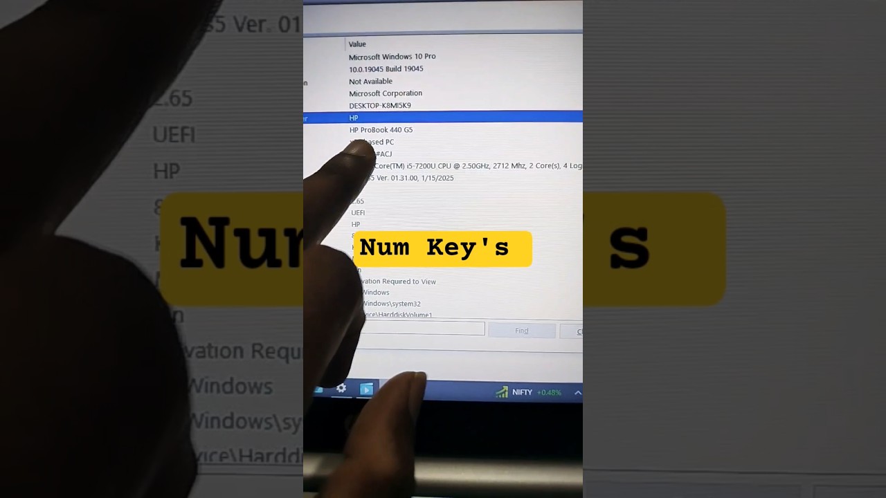 HP ProBook 440 G5 Series Laptop Numbers Key's Not Working Problem