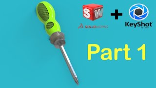 Solidworks tutorial | Design a screwdriver & render with keyshot - Part 1/2