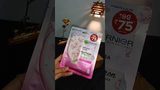 Garnier Sakura sheet mask🫧 #sheetmask #glowup #skincare #hydratedskin #hyaluronicacid #serum