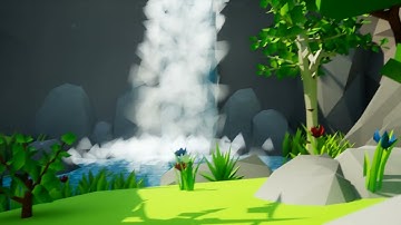 Low Poly Forest Unreal Engine 5 - Virtual Plugin Cinematic Handheld Shot Test 4k