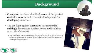 Lecture 9 - Combatting Corruption - by Dr. Amadou Boly