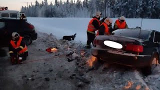 Страшное дтп в Карелии 12.01.2021 столкнулись Nissan и Audi A8. Водитель Nissana умер в больнице.