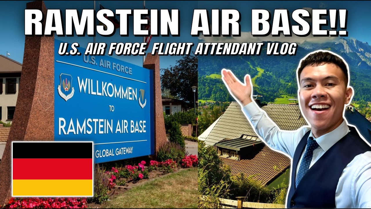 One Day at RAMSTEIN AIR BASE, GERMANY! 🇩🇪 (U.S. Air Force Flight Attendant! VLOG)