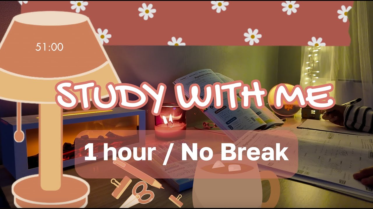 1-Hour Evening Study With Me 🌙 | No Break Pomodoro Session | Focus ...