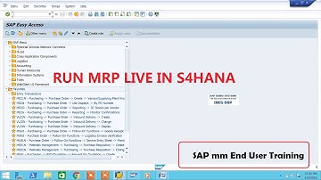 MRP LIVE RUN IN S4HANA